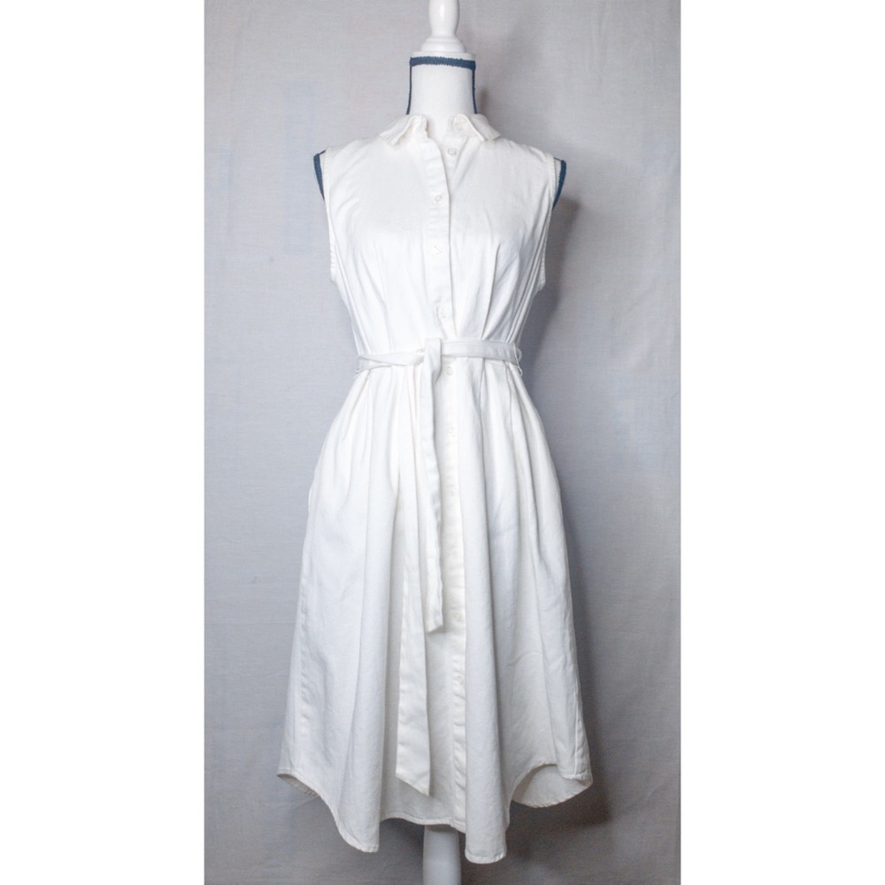 NWT Who What Wear White Denim Dress Sz. Med.